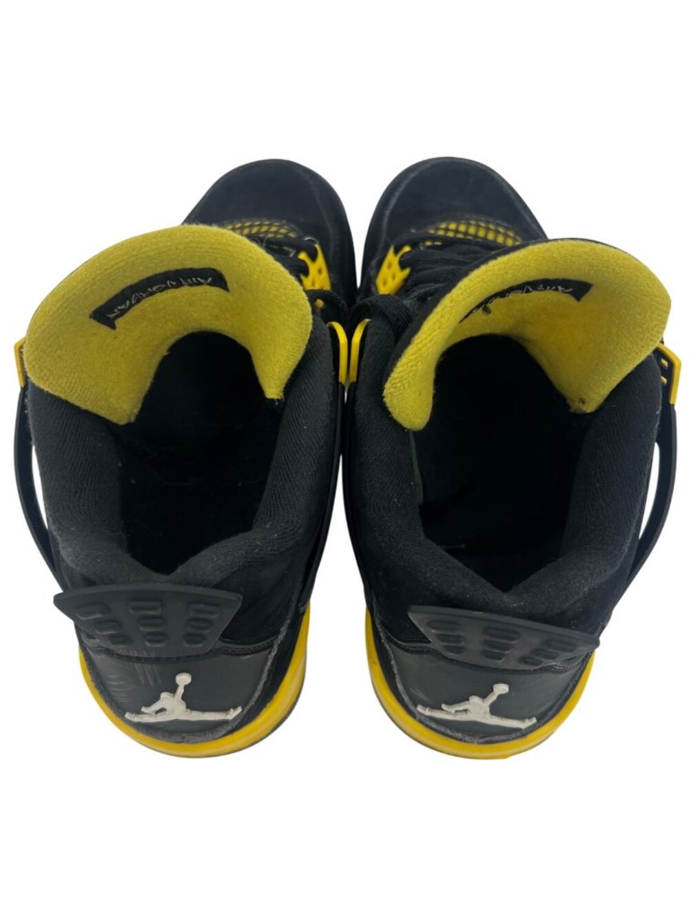 Air Jordan 4 Retro Thunder Black & Tour Yellow Sneakers | Men's 7 Collectable - Picture 10 of 16